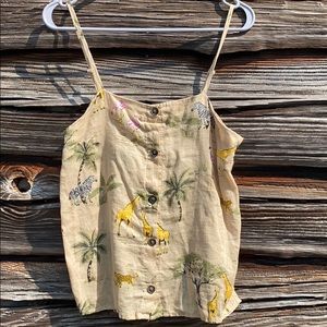 Free❤️ Old navy animal print safari tank